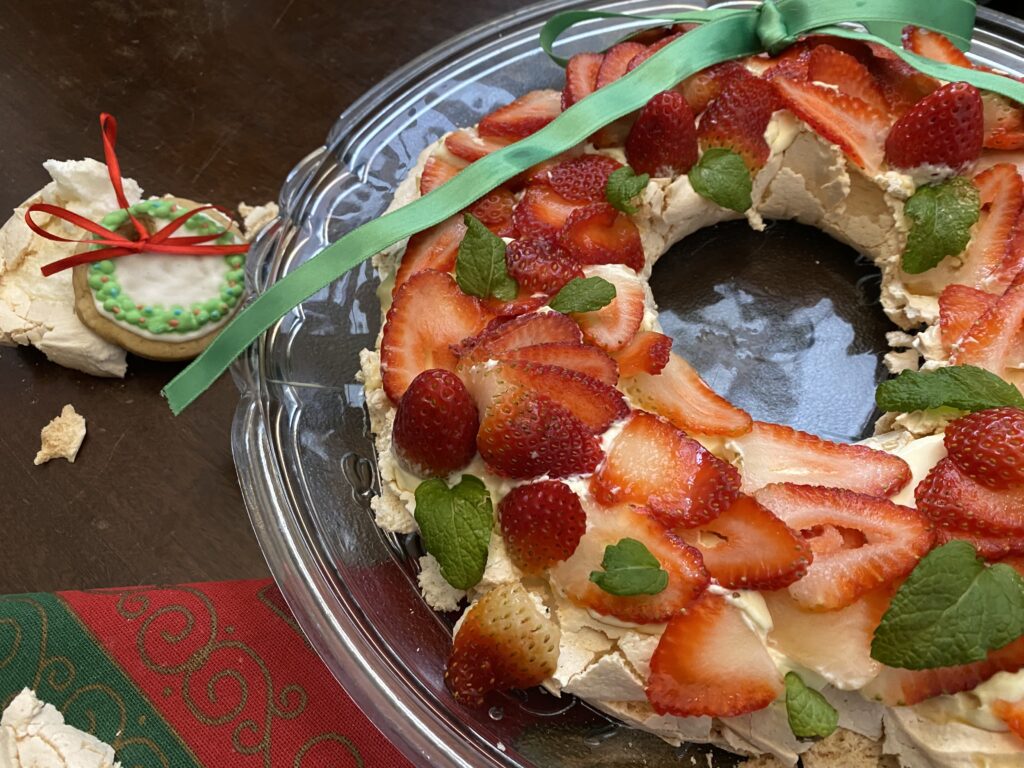 Guirlanda de natal de pavlova
