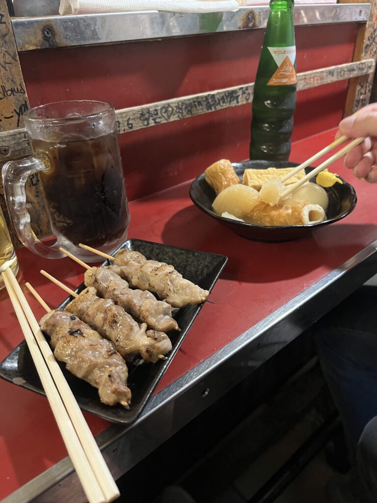 Oden e yakitori em Fukuoka
