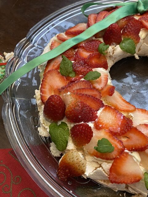 Guirlanda de natal de pavlova