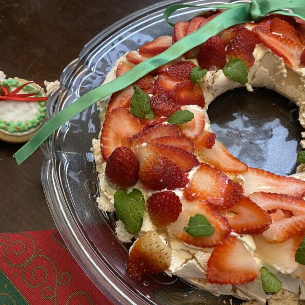Guirlanda de natal de pavlova